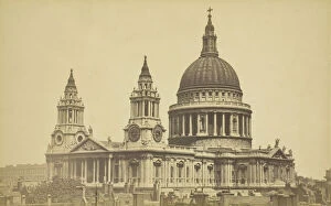 Sir Christopher Wren Collection: St. Pauls Cathedral, 1850-1900. Creator: Unknown