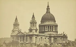 Sir Christopher Wren Collection: St. Pauls Cathedral, 1850-1900. Creator: Unknown