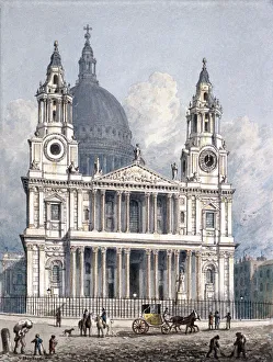 George Shepherd Prints: St Pauls Cathedral, London, 1810. Artist: George Shepherd