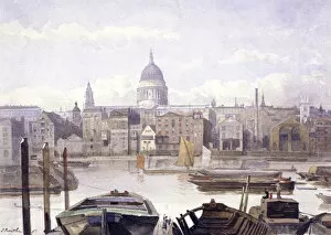 Bankside Gallery: St Pauls Cathedral, London, 1887. Artist: John Crowther