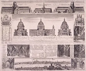 St Pauls Cathedral, London. Artist: David Loggan