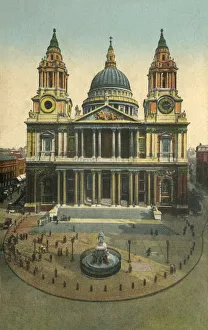 St. Pauls Cathedral, London, c1910. Creator: Unknown