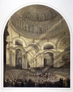 Sombre Prints: St Pauls Cathedral (new) interior, London, c1852. Artist: Andrew Maclure