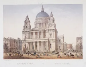 St Pauls Cathedral (new), London, c1855. Artist: Charles Riviere