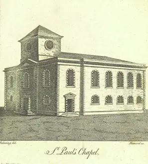 St Pauls Church Prints: St. Paul's Chapel, 1809. Creator: Hancock