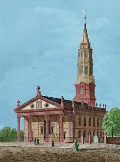 1760s Prints: St Paul's Chapel in Manhattan