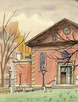 St Pauls Church Prints: St Pauls Church, Covent Garden, c1951. Creator: Shirley Markham