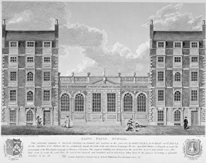 Bartholomew Prints: St Pauls School, City of London, 1825. Artist: Bartholomew Howlett