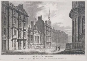 Samuel Rawle Prints: St Pauls School, London, 1807. Artist: Samuel Rawle