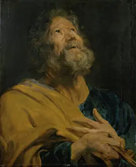 Apostle Prints: St Peter, 1618. Creator: Anthony van Dyck