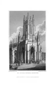 Barry Prints: St Peters Church, Brighton, East Sussex, 1829. Artist: J Rogers