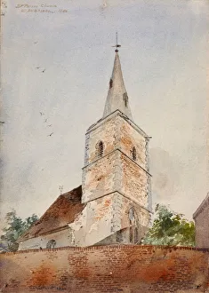 Brick Wall Prints: St. Peters Church, Cambridge, England, 1880. Creator: Cass Gilbert