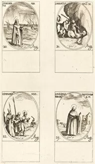 Abbot Collection: St. Philibert, Abbot; St. Privatus; St. Symphorian; St. Philip. Creator: Jacques Callot