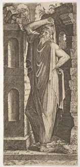 Philip St Prints: St. Philip(?), standing with his left hand on his hip and his right hand resting on his