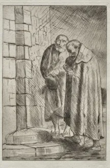 St. Pierre et St. Paul a la porte de M. Richard. Creator: Alphonse Legros (French, 1837-1911)