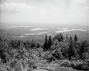 Adirondacks Prints: St. Regis Lakes from St. Regis Mtns