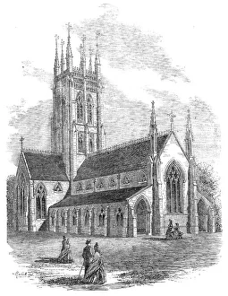 St Saviours Church Prints: St. Saviour's Church, Clapham, 1864. Creator: Unknown