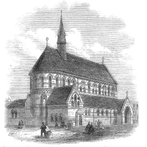 St Saviours Church Prints: St. Saviour's Church, Hoxton, 1868. Creator: Unknown