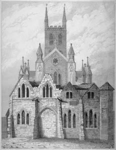 St Saviours Church Prints: St Saviours Church (Southwark Cathedral), Southwark, London, c1825