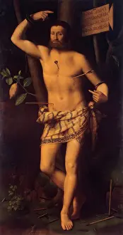 Wound Prints: St Sebastian, 1526. Creator: Bernardino Luini