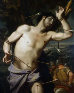 Arrow Prints: St Sebastian 17th century. Artist: Perugino
