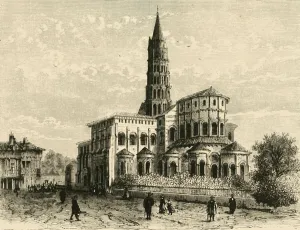 Midi Pyrenees Collection: St. Sernin, Toulouse, 1890. Creator: Unknown