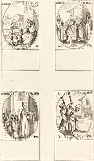 Visitation Prints: St. Simeon Salus; The Visitation; Deposition of the Virgins Clothes; St. Hiacintus