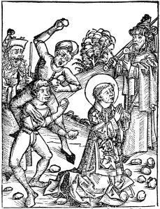 Schedel Prints: St Stephen, first Christian martyr c36 (1493)