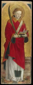 Apostle Prints: St Stephen (wing of a polyptych), 1450. Creator: Vincenzo Foppa
