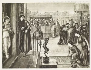 Burne Jones Edward Prints: St Theophilus and the Angel - a Legend of the Martyrdom of St Dorothea