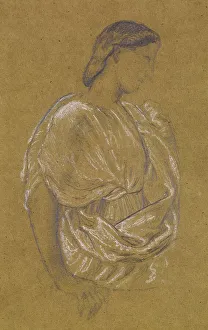 St Theophilus and the Angel - Study of a Court Lady, 1863-67. Creator: Sir Edward Coley Burne-Jones