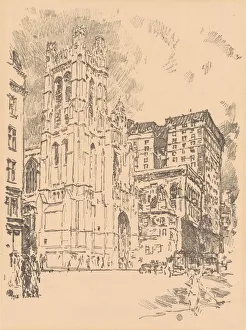Frederick Childs Hassam Prints: St. Thomas, New York, 1918. Creator: Frederick Childe Hassam