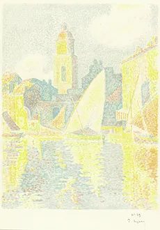 Paul Victor Jules Signac Prints: St. Tropez: The Port (Saint-Tropez: Le port), 1897/1898. Creator: Paul Signac