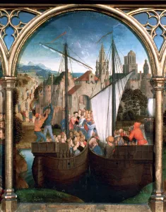 Basle Gallery: St Ursula Shrine, Arrival in Basle, 1489. Artist: Hans Memling