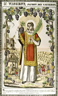 Deacon Prints: St Vincent, Spanish Christian martyr, 19th century