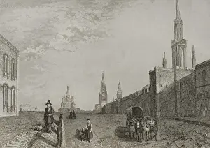 St Vladimir gate, Red Square, Moscow, Russia, 1839. Creator: Augustin Francois Lemaitre