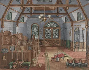 Wheelbarrow Gallery: Stable, 1935 / 1942. Creator: Perkins Harnly