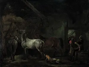 Stable Prints: Stable with Three Horses, c1656. Creator: Philip Wouverman