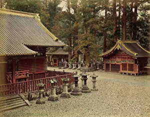 Nikko Tosho Gu Prints: Stable at Nikko, 1865. Creator: Unknown