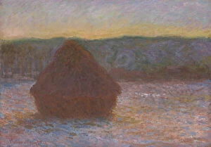 Stack of Wheat (Thaw, Sunset), 1890/91. Creator: Claude Monet