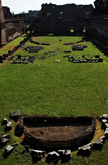Stadium of Domitian, Imperial Palace, Palatine Hill, Rome, Italy, 51-96 AD (2009). Creator: LTL