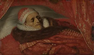Orange Maurice Prince Of Prints: Stadtholder Prince Maurice Lying in State, c.1625. Creator: Adriaen van de Venne