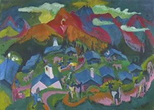 Kirchner Ernst Prints: Stafelalp, Return of the Animals, 1919. Creator: Ernst Kirchner