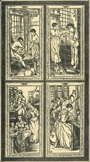 Ceramicist Prints: Staffordshire Processes, design for stained glass window, c1870, (1881). Creator: Unknown