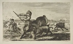 Stag at bay, from Animal hunts (Chasses adifferents animaux), ca. 1654