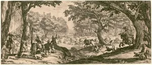 The Stag Hunt, probably 1619. Creator: Jacques Callot