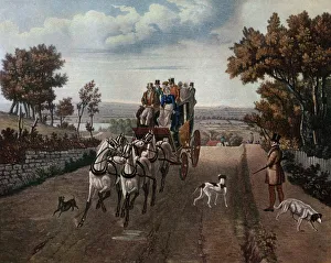 Running Prints: Stage-Coach, 1827 (1927). Artist: George Hunt