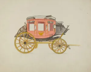 Us Mail Prints: Stage-coach, 1935 / 1942. Creator: Rose Campbell-Gerke