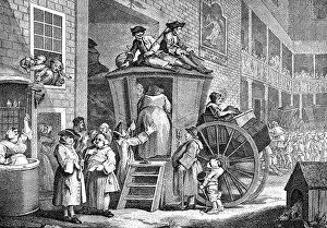 Paston Collection: The Stage Coach or Country Inn Yard, 1747. Artist: William Hogarth