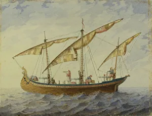 Roller Prints: Stage design for the ballet Corsair by A